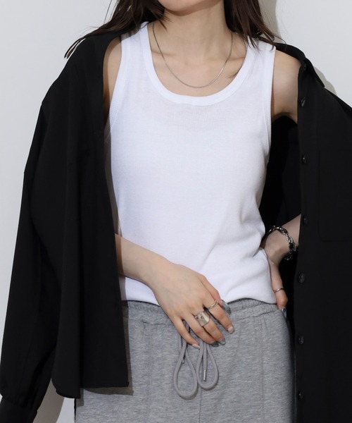 ACE(エース)の「テレコタンク(タンクトップ・メンズ・ホワイト/ブラック・LL/L/M)」の18枚目の写真