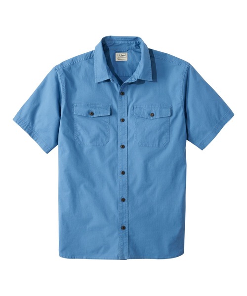 L.L.Bean(エルエルビーン)の「リバートン・リップストップ・シャツ、トラディショナル・フィット(ゆったりフィット) 半袖 米国フィット・レギュラー(シャツ/ブラウス・メンズ・セージグリーン/グレイッシュブルー/ライトブラウン/アイボリー・MEDIUM/SMALL/LARGE)」の4枚目の写真