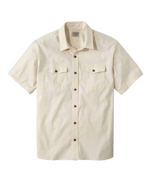 L.L.Bean(エルエルビーン)の「リバートン・リップストップ・シャツ、トラディショナル・フィット(ゆったりフィット) 半袖 米国フィット・レギュラー(シャツ/ブラウス・メンズ・セージグリーン/グレイッシュブルー/ライトブラウン/アイボリー・MEDIUM/SMALL/LARGE)」の14枚目の写真