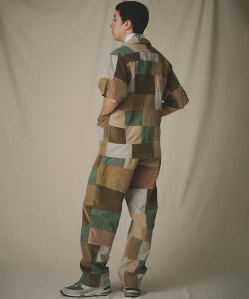Universal Style Wear（ユニバーサルスタイルウェア）の「Universal Style Wear パッチワーク シャツ（シャツ/ブラウス・メンズ・ブラック/カーキ/オフホワイト/ベージュ・MEDIUM/LARGE/X-LARGE）」の9枚目の写真