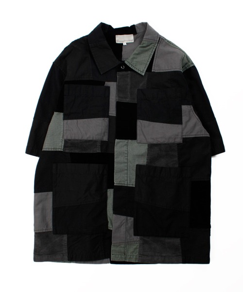 Universal Style Wear（ユニバーサルスタイルウェア）の「Universal Style Wear パッチワーク シャツ（シャツ/ブラウス・メンズ・ブラック/カーキ/オフホワイト/ベージュ・MEDIUM/LARGE/X-LARGE）」の19枚目の写真