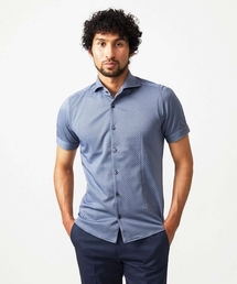 MICHEL KLEIN HOMME   （ミッシェルクランオム）の「《日本製》ジャガード柄半袖シャツ（シャツ/ブラウス）」