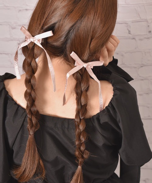 上品モード感★光沢×マット【HERMES】ヘアクリップ バレッタ ANEMONE ヘアクリップ フランス製カーブラインバレッタ