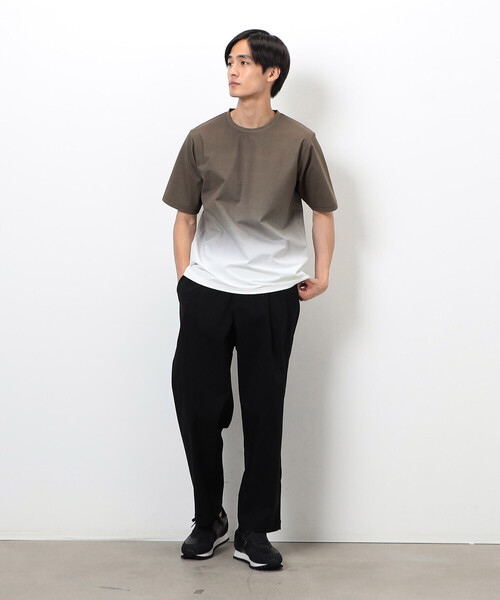 COMME CA ISM（コムサイズム）の「【スマートベーシックパンツ】ストレッチツイル ワイド テーパード パンツ（スラックス・メンズ・チャコール/ブラウン/ブラック/カーキ・SMALL/MEDIUM/LARGE）」の9枚目の写真