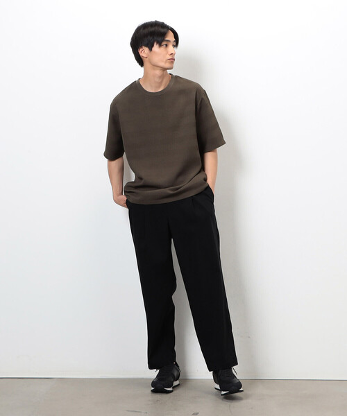 COMME CA ISM（コムサイズム）の「【スマートベーシックパンツ】ストレッチツイル ワイド テーパード パンツ（スラックス・メンズ・チャコール/ブラウン/ブラック/カーキ・SMALL/MEDIUM/LARGE）」の12枚目の写真