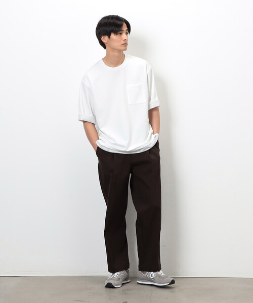 COMME CA ISM（コムサイズム）の「【スマートベーシックパンツ】ストレッチツイル ワイド テーパード パンツ（スラックス・メンズ・チャコール/ブラウン/ブラック/カーキ・SMALL/MEDIUM/LARGE）」の18枚目の写真