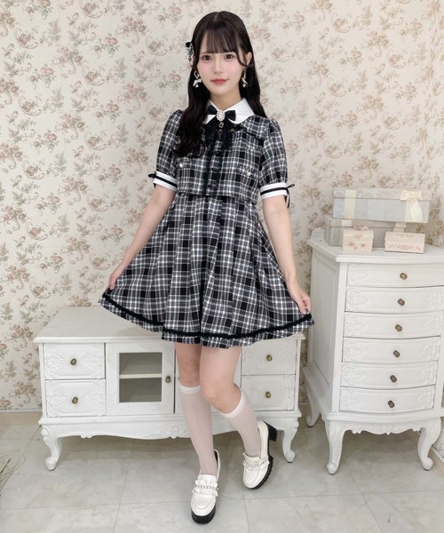 セール】デコルテ開きツーピー風ワンピース（ワンピース