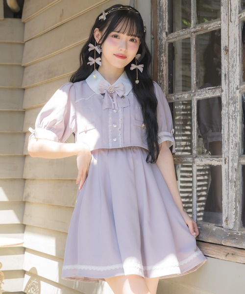 ROJITA（ロジータ）の「デコルテ開きツーピー風ワンピース（ワンピース・レディース・ピンク/ブラック/その他・FREE）」の6枚目の写真