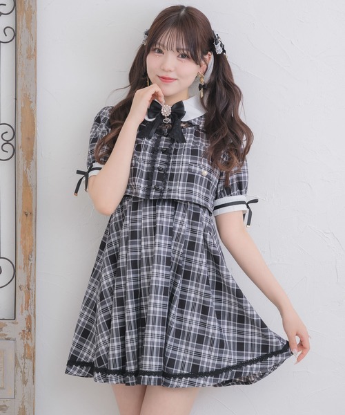 ROJITA（ロジータ）の「デコルテ開きツーピー風ワンピース（ワンピース・レディース・ピンク/ブラック/その他・FREE）」の9枚目の写真