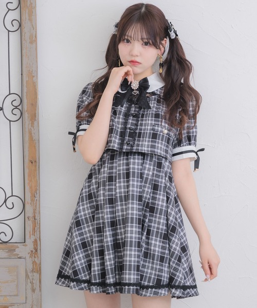 ロージー♡ワンピース セール】デコルテ開きツーピー風ワンピース（ワンピース