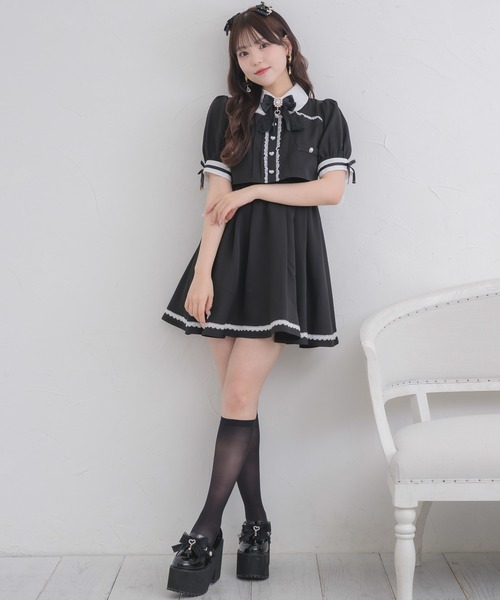 rojita ロジータ ワンピース セール】デコルテ開きツーピー風ワンピース（ワンピース