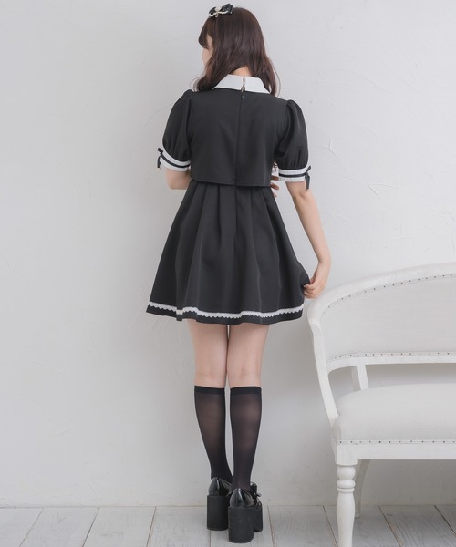ROJITA ワンピース セール】デコルテ開きツーピー風ワンピース（ワンピース