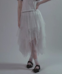 tinkerend(eBJ[Gh)Asymmetrical Tulle Skirt / AVg[`[XJ[g(XJ[g)