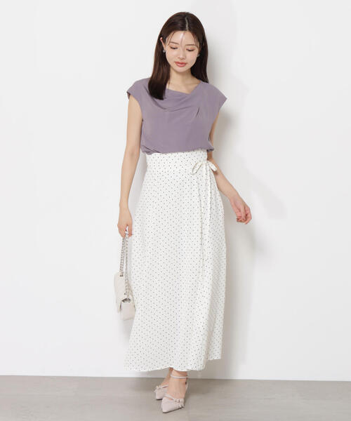 PROPORTION BODY DRESSING(プロポーションボディドレッシング)の「ニュアンスネックフレンチスリーブブラウス / 1215210617(シャツ/ブラウス・レディース・ダークグレー/オフホワイト/ボルドー/ネイビー・FREE)」の8枚目の写真