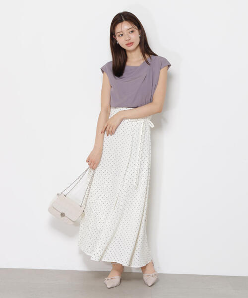 PROPORTION BODY DRESSING(プロポーションボディドレッシング)の「ニュアンスネックフレンチスリーブブラウス / 1215210617(シャツ/ブラウス・レディース・ダークグレー/オフホワイト/ボルドー/ネイビー・FREE)」の9枚目の写真