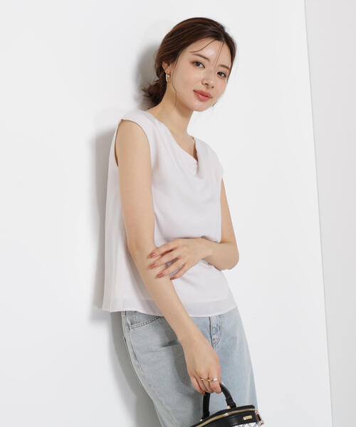 PROPORTION BODY DRESSING(プロポーションボディドレッシング)の「ニュアンスネックフレンチスリーブブラウス / 1215210617(シャツ/ブラウス・レディース・ダークグレー/オフホワイト/ボルドー/ネイビー・FREE)」の16枚目の写真