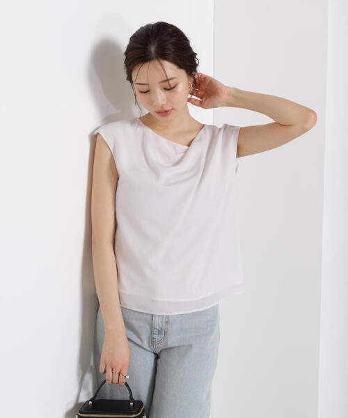 PROPORTION BODY DRESSING(プロポーションボディドレッシング)の「ニュアンスネックフレンチスリーブブラウス / 1215210617(シャツ/ブラウス・レディース・ダークグレー/オフホワイト/ボルドー/ネイビー・FREE)」の17枚目の写真