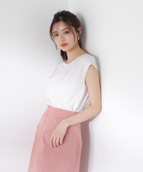 PROPORTION BODY DRESSING(プロポーションボディドレッシング)の「ニュアンスネックフレンチスリーブブラウス / 1215210617(シャツ/ブラウス・レディース・ダークグレー/オフホワイト/ボルドー/ネイビー・FREE)」の19枚目の写真