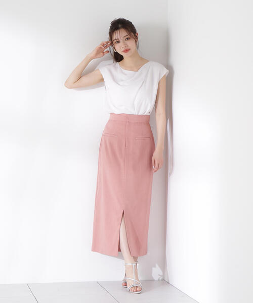 PROPORTION BODY DRESSING(プロポーションボディドレッシング)の「ニュアンスネックフレンチスリーブブラウス / 1215210617(シャツ/ブラウス・レディース・ダークグレー/オフホワイト/ボルドー/ネイビー・FREE)」の21枚目の写真