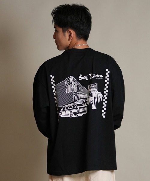 ムラサキスポーツ（ムラサキスポーツ）の「【ムラサキスポーツ限定】DEAR LAUREL/ディアローレル 長袖 Tシャツ ロンT バックプリント SURF GARDEN LONG SLEEVE T D25F-2201（Tシャツ/カットソー・メンズ・オレンジ/ヘザーグレー/ブラック・L/XL/M）」の6枚目の写真