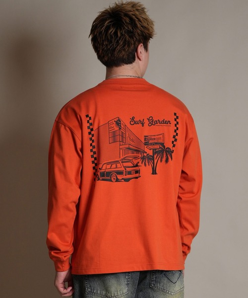 ムラサキスポーツ（ムラサキスポーツ）の「【ムラサキスポーツ限定】DEAR LAUREL/ディアローレル 長袖 Tシャツ ロンT バックプリント SURF GARDEN LONG SLEEVE T D25F-2201（Tシャツ/カットソー・メンズ・オレンジ/ヘザーグレー/ブラック・L/XL/M）」の20枚目の写真