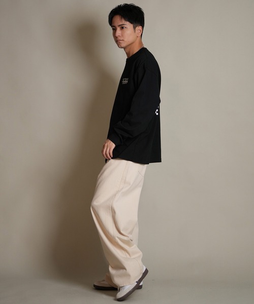 ムラサキスポーツ（ムラサキスポーツ）の「【ムラサキスポーツ限定】DEAR LAUREL/ディアローレル 長袖 Tシャツ ロンT バックプリント SURF GARDEN LONG SLEEVE T D25F-2201（Tシャツ/カットソー・メンズ・オレンジ/ヘザーグレー/ブラック・L/XL/M）」の8枚目の写真