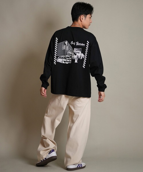 ムラサキスポーツ（ムラサキスポーツ）の「【ムラサキスポーツ限定】DEAR LAUREL/ディアローレル 長袖 Tシャツ ロンT バックプリント SURF GARDEN LONG SLEEVE T D25F-2201（Tシャツ/カットソー・メンズ・オレンジ/ヘザーグレー/ブラック・L/XL/M）」の9枚目の写真