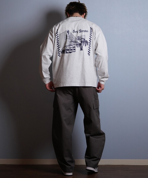 ムラサキスポーツ（ムラサキスポーツ）の「【ムラサキスポーツ限定】DEAR LAUREL/ディアローレル 長袖 Tシャツ ロンT バックプリント SURF GARDEN LONG SLEEVE T D25F-2201（Tシャツ/カットソー・メンズ・オレンジ/ヘザーグレー/ブラック・L/XL/M）」の15枚目の写真