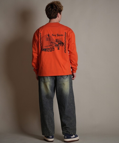 ムラサキスポーツ（ムラサキスポーツ）の「【ムラサキスポーツ限定】DEAR LAUREL/ディアローレル 長袖 Tシャツ ロンT バックプリント SURF GARDEN LONG SLEEVE T D25F-2201（Tシャツ/カットソー・メンズ・オレンジ/ヘザーグレー/ブラック・L/XL/M）」の22枚目の写真