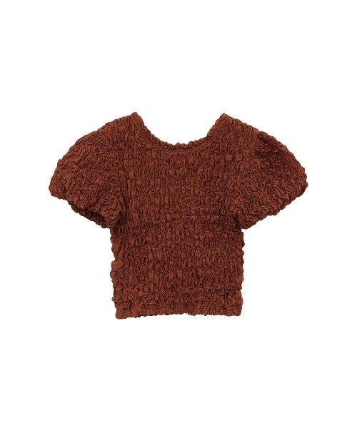 CLANE（クラネ）の「CLANE/クラネ/W FACE SHIRRING CROPPED TOPS