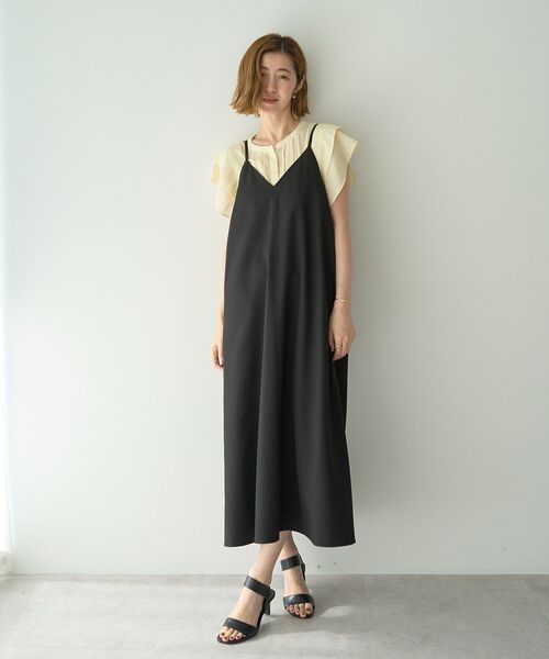 YECCA VECCA(イェッカヴェッカ)の「2wayレースアップキャミワンピース(ワンピース・レディース・ブラック/カーキ/ブルーグリーン・FREE)」の7枚目の写真