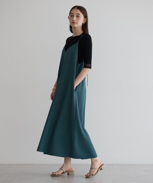 YECCA VECCA(イェッカヴェッカ)の「2wayレースアップキャミワンピース(ワンピース・レディース・ブラック/カーキ/ブルーグリーン・FREE)」の22枚目の写真