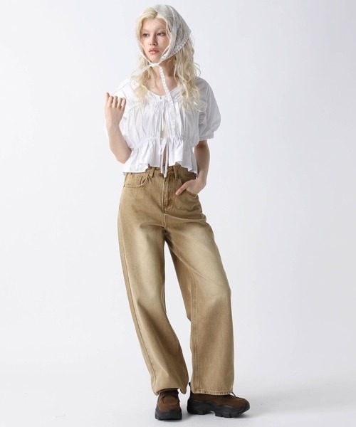 FOREVER 21(フォーエバー トゥエンティーワン)の「【2025SS】ブラウンカラーデニムパンツ(デニムパンツ・レディース・ブラウン・SMALL/MEDIUM/LARGE)」の3枚目の写真