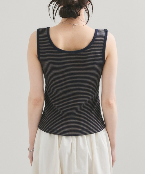 Healthknit(ヘルスニット)の「【Healthknit/ヘルスニット】Tubular Rib Henley/N 2Way Tanktop(タンクトップ・レディース・ブルー系その他2/ダークパープル/ミント/ホワイト/チャコールグレー・FREE)」の20枚目の写真