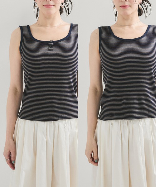 ヘルスターロンt Healthknit/ヘルスニット】Tubular Rib Henley/N 2Way Tanktop