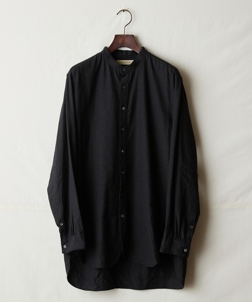 suzuki takayuki（スズキタカユキ）の「peasant shirt（シャツ/ブラウス・メンズ・ブラック/チャコールグレー/オフホワイト/ライトグレー・01/02/00）」の3枚目の写真