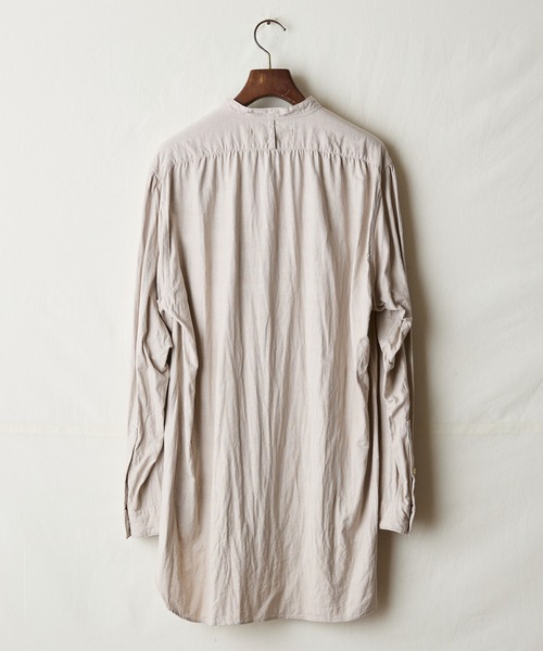 suzuki takayuki（スズキタカユキ）の「peasant shirt（シャツ/ブラウス・メンズ・ブラック/チャコールグレー/オフホワイト/ライトグレー・01/02/00）」の6枚目の写真