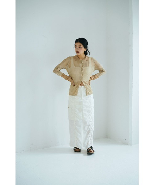 marjour(マージュール)の「SHEER POLO KNIT(カーディガン/ボレロ・レディース・ベージュ・M)」の15枚目の写真