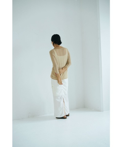 marjour(マージュール)の「SHEER POLO KNIT(カーディガン/ボレロ・レディース・ベージュ・M)」の18枚目の写真