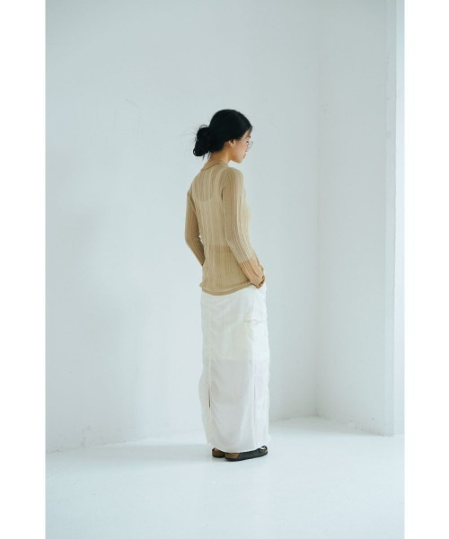 marjour(マージュール)の「SHEER POLO KNIT(カーディガン/ボレロ・レディース・ベージュ・M)」の19枚目の写真