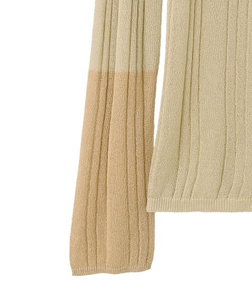 marjour(マージュール)の「SHEER POLO KNIT(カーディガン/ボレロ・レディース・ベージュ・M)」の9枚目の写真