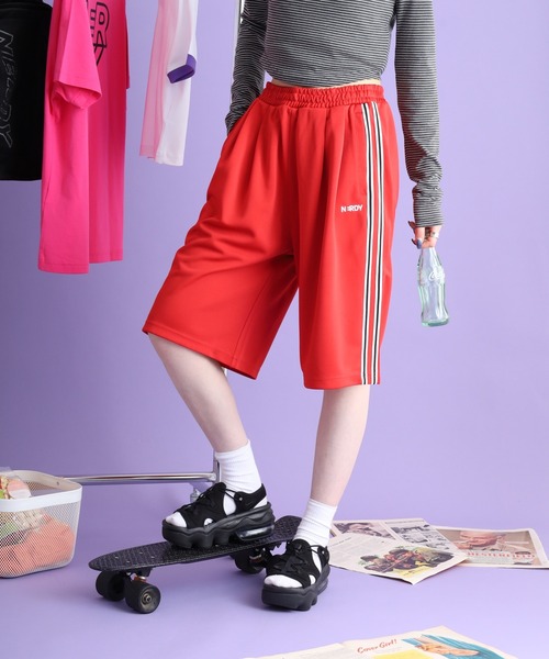 NERDY(ノルディ)の「NY バミューダ トラック パンツ(その他パンツ・メンズ・レッド/ホワイト/ブラック・SS/S/M/L)」の12枚目の写真