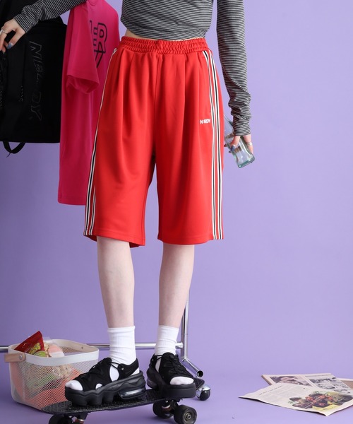 NERDY(ノルディ)の「NY バミューダ トラック パンツ(その他パンツ・メンズ・レッド/ホワイト/ブラック・SS/S/M/L)」の14枚目の写真