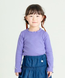 la poche biscuit | ハイネックフリル長袖Tシャツ(Tシャツ/カットソー)