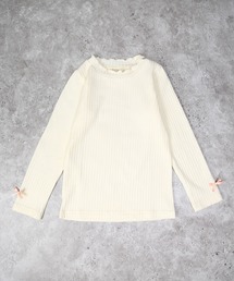 la poche biscuit（ラポシェビスキュイ）の「ハイネックフリル長袖Tシャツ（Tシャツ/カットソー・キッズ）」