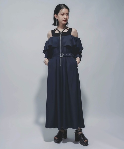 HARE（ハレ）の「2WAYジップオフショルワンピース(HARE)（ワンピース