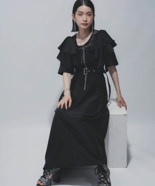 HARE（ハレ）の「2WAYジップオフショルワンピース(HARE