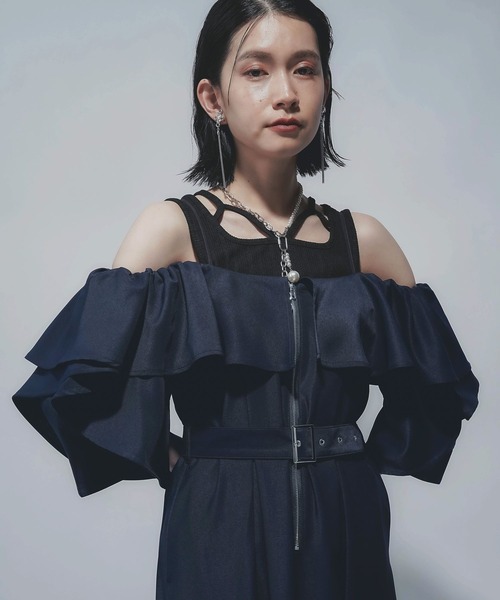 HARE（ハレ）の「2WAYジップオフショルワンピース(HARE