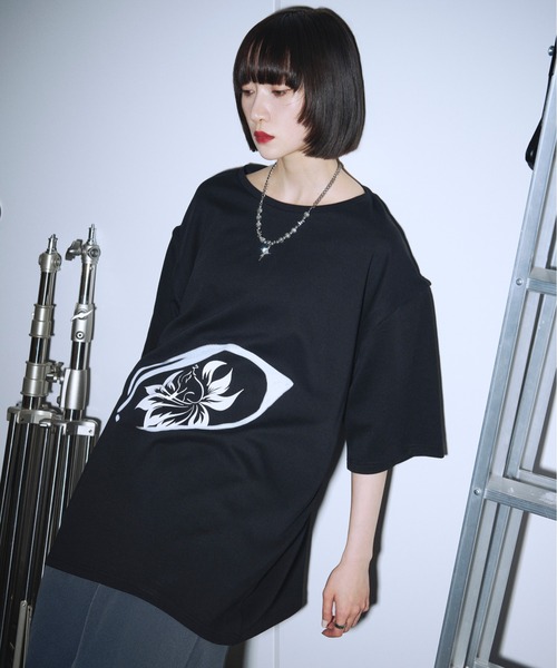 狐独(コドク)の「フォックスプリント2wayノースリーブTシャツ(Tシャツ/カットソー・メンズ・ブラック/オフホワイト・MEDIUM/LARGE)」の20枚目の写真