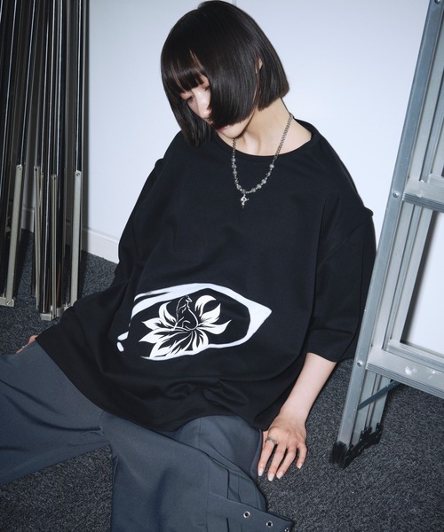 狐独(コドク)の「フォックスプリント2wayノースリーブTシャツ(Tシャツ/カットソー・メンズ・ブラック/オフホワイト・MEDIUM/LARGE)」の21枚目の写真